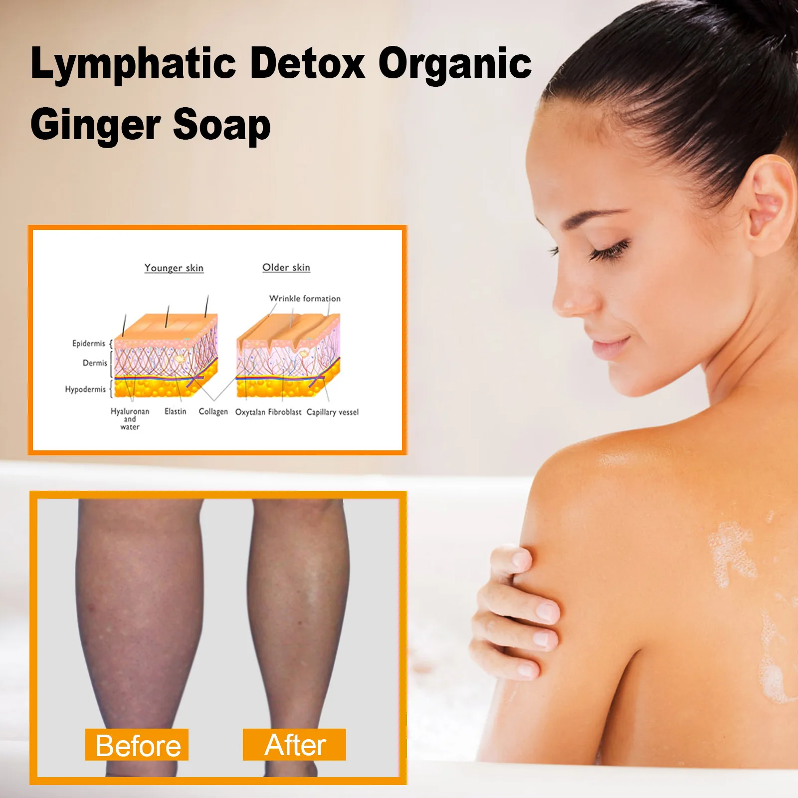 Ginger slimming soap cleansing skin tightening abdomen firming skin slimming shaping soap Body Cleansers Scrubs Bodys Treatments