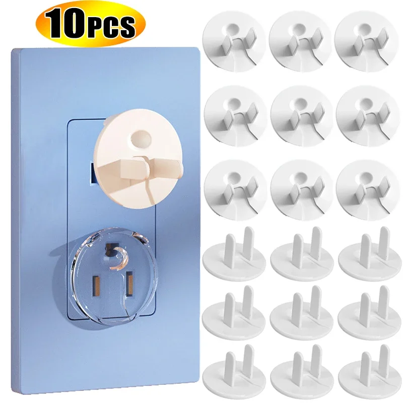 10pcs American Standard Power Socket Protective Cover Children's Anti Electric Shock Socket Safety Cover Baby Safety Products