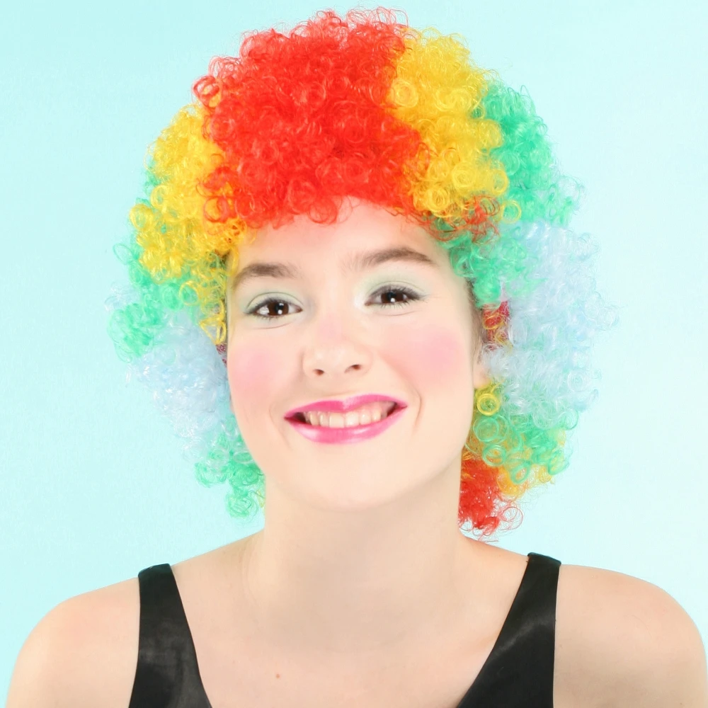 2024 New Fan Explosive Head Clown Wigs Cosplay Funny Joker Clown Wigs Headwear Party Halloween Ball Party Dressing Supplies