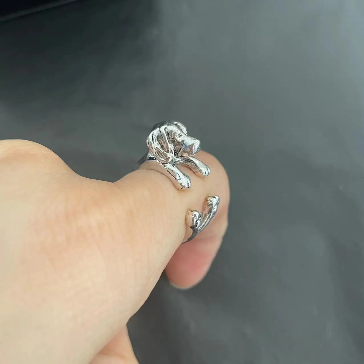 Beagle Dog Ring free size punk animal  Beagle Ring jewelry for pet lovers