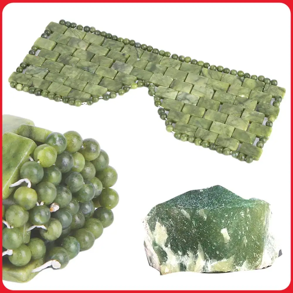

Jade Eye Mask Sleeping Eye Mask Alleviate Puffiness Jade Stone Eye Cover Relieve Wrinkles Anti-Aging for Hot & Cold