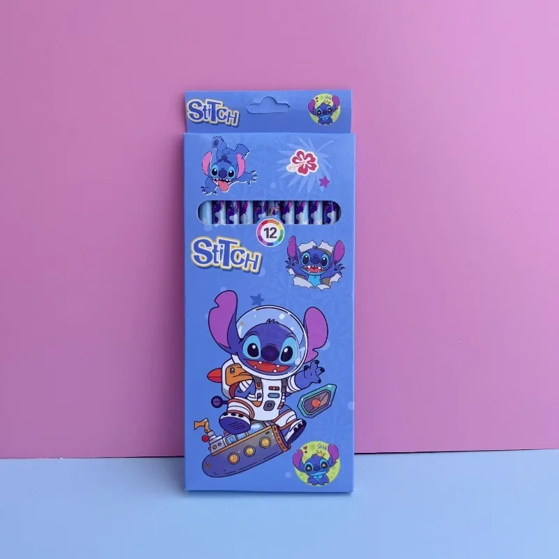 

12Pcs New Disney Stitch Pencil Cute Anime Lilo & Stitch Office School Supplies Painting Tools Student Stationery Holiday Gifts