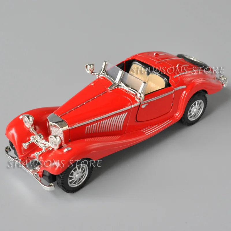 Maßstab 1:28 Diecast Modell Spielzeug 500K Klassische Vintage Auto Pull Zurück Miniatur Replik Mit Sound & Licht