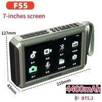 SANSUI F55 Wireless Bluetooth Speaker 7-inch LED Display Radio Portable FM Radio TF Card Slot MP4 Music Player Video Speaker