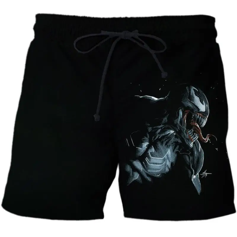 Marvel Legends celana pantai Venom pria, bawahan olahraga kasual Hip Hop nyaman cepat kering hadiah liburan