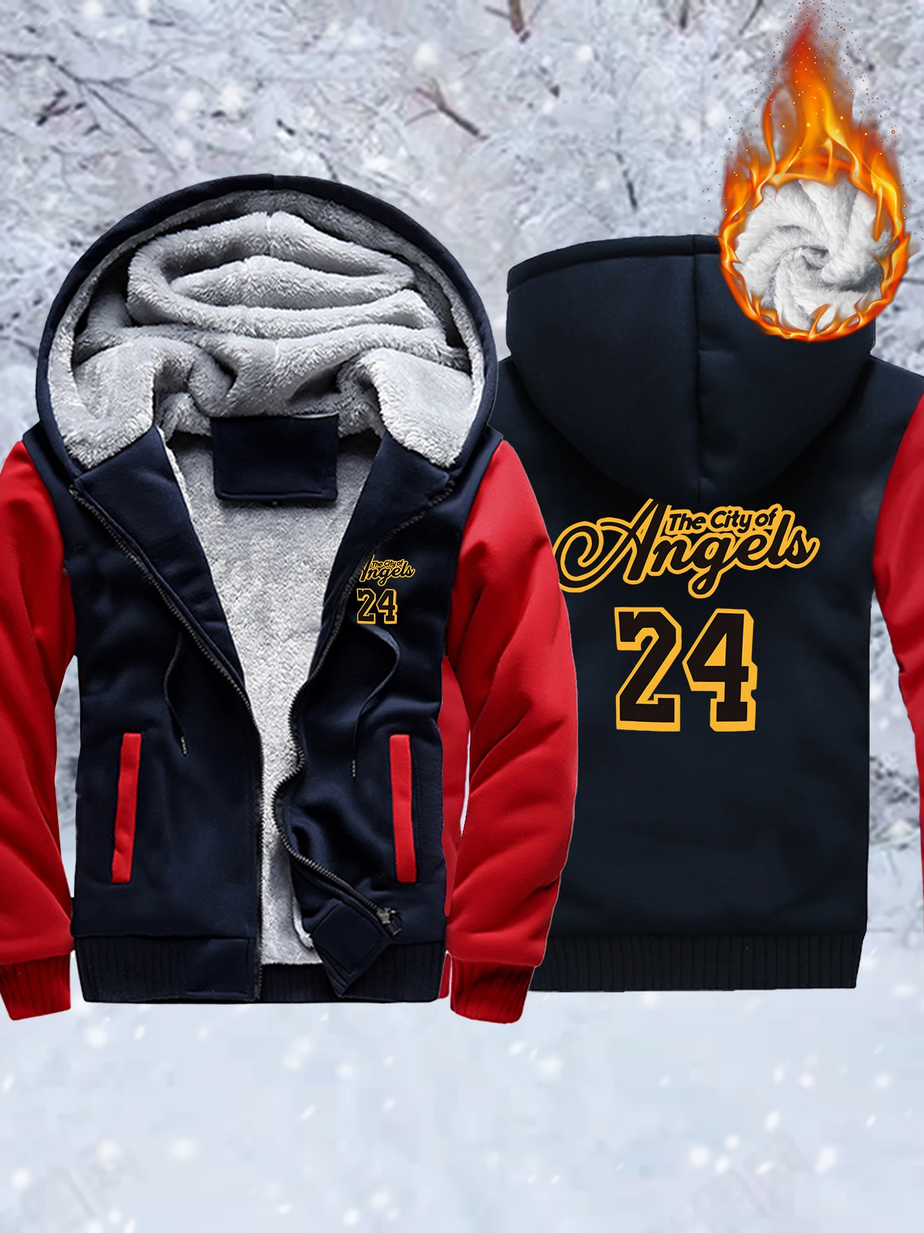 The City Of Angels 24 Pattern Women Thicken Jackets Fleece Fashion Unisex Coats Zipper Plus Size Streetwear Winter Soft Clothes