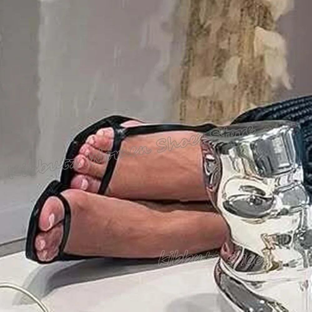 

Slipper Sandal Hollow Solid Color Slip-On Fashion Novelty Sexy Comfortable Round Toe Thin Heel Shoes Outdoor Genuine Leather New