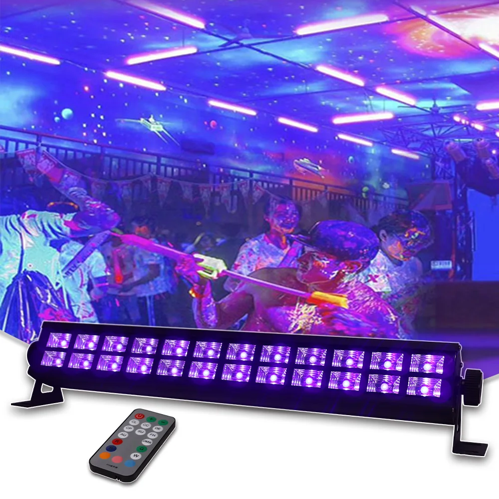 

LED 24x3w UV Stage Blacklight Ultraviolet Flood Effect Light For Halloween Xmas Dance DJ Disco Party Bar NightClub Fluorescence