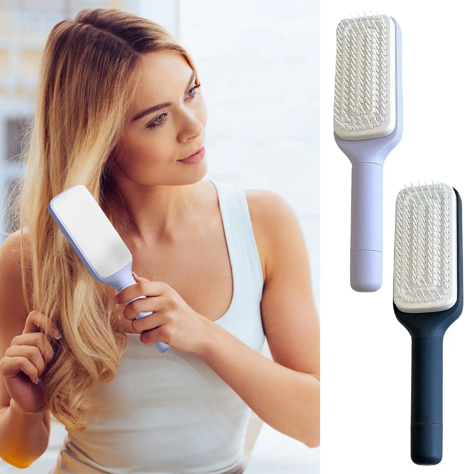 Retractable Bristle Hair Brush Self-Cleaning Massage Hair Brush Multipurpose Hair Brush Anti-Static Hair Combs for Men Women