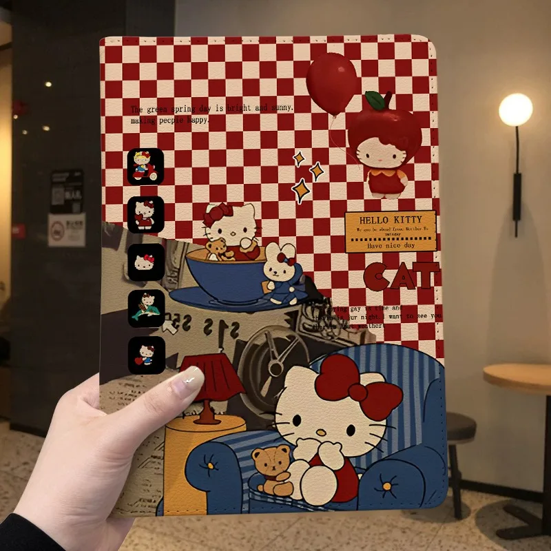 

Защитный чехол Kitty для iPad Air 7 11 дюймов (11-го поколения) A16, 360° ° Вращающийся чехол Pro 21 для iPad Air 4/5 (10.2 дюйма, 9-го поколения) и iPad Mini 7 (8.3 дюйма, 10-го поколения)