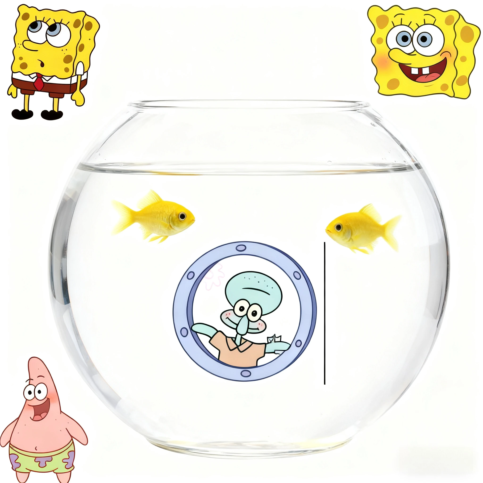 Pegatinas cuadradas de Bob Esponja con dibujos animados para niños, pegatinas decorativas creativas personalizadas, impermeables, juguete para niños, novedad de 2026