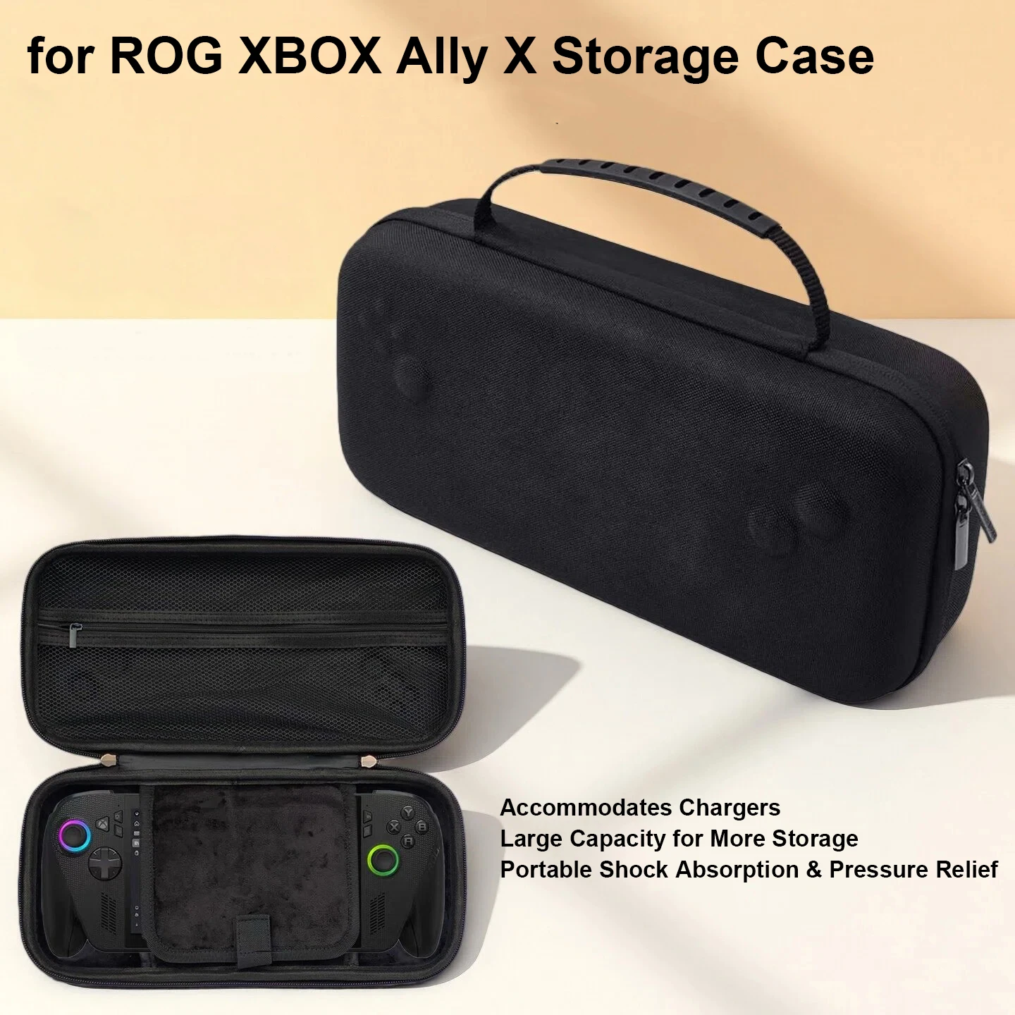 

Shockproof Carrying Case for ROG XBOX Ally/ROG XBOX Ally X High-Density Oxford+EVA+Velvet Anti-Drop Storage Bag