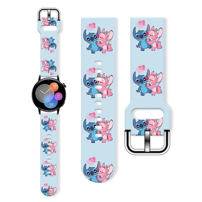 Disney Stitch Printed 20mm Watch Strap for Xiaomi Watch S4/S3/S2/S1 Pro Replaceable Bracelet Smart Watch Band For Mi Watch Color