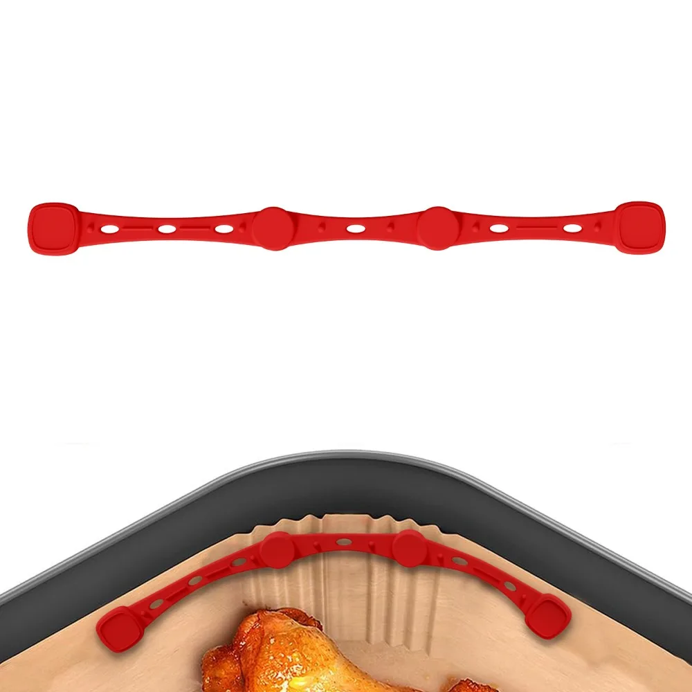 Reusable Air Fryer Magnetic Silicone Buckle Fixation Device Non-Scratch Design Air Fryer Magnets for Parchment Paper