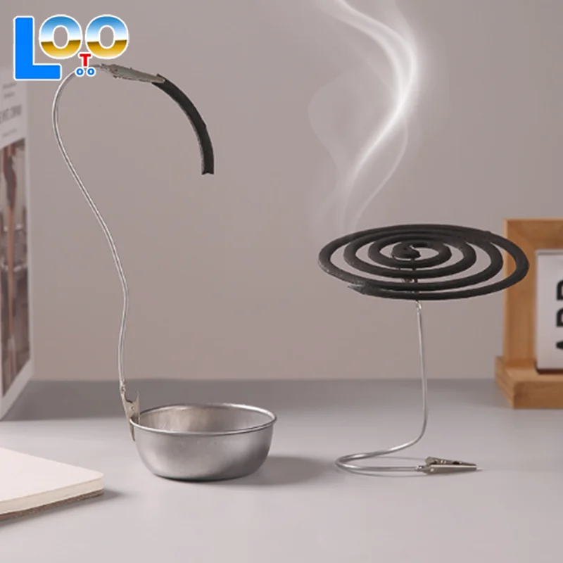 الفولاذ المقاوم للصدأ متعددة الوظائف علبة الرماد BaseMosquito لفائف حامل لفائف البعوض مع صينية طارد البعوض