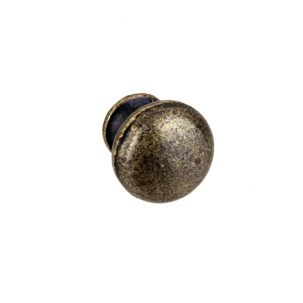 

6Pcs Vintage Mushroom Bronze Cabinet Drawer Pull Knobs Retro Floral Round Handles for Furniture Wardrobe Cupboard