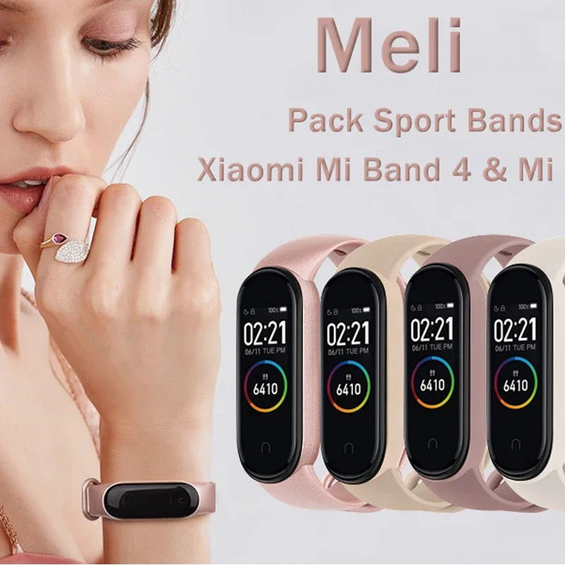 Smartwatch حزام Mi الفرقة 4 5 6 7 أساور استبدال سيليكون حزام معصمه سوار ل Xiaomi mi الفرقة 7 6 5 4 3 حزام ساعة اليد