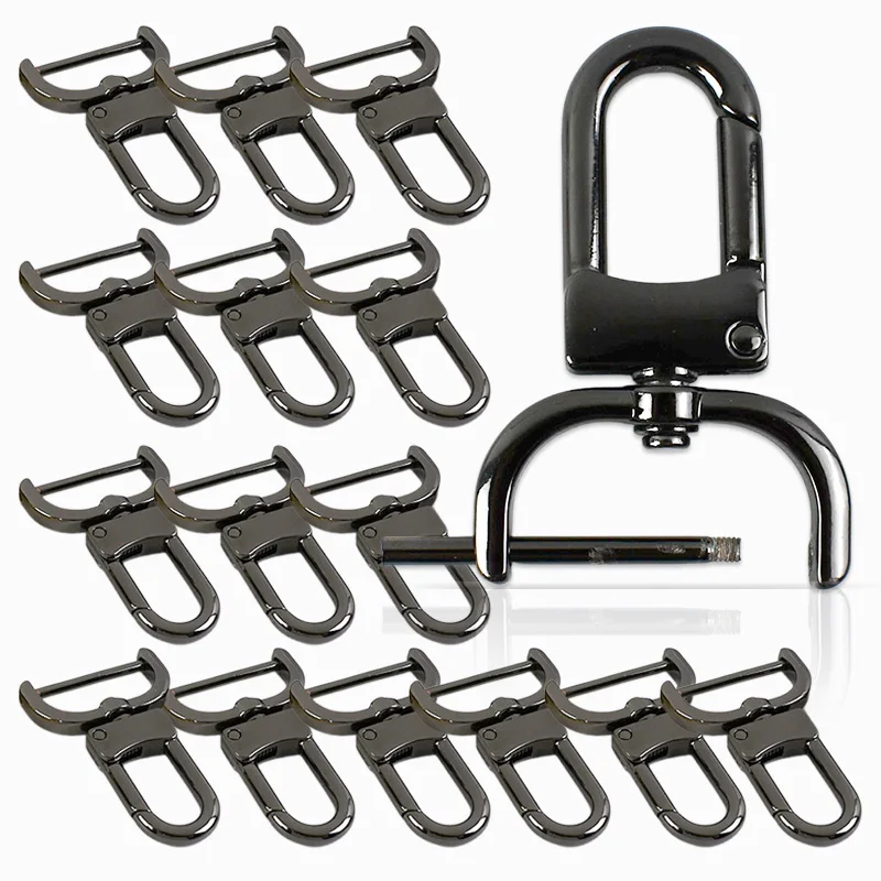 

10/20Pcs 13-26mm Metal Bag Strap Buckle Swivel Clasp with Screw Trigger Snap Hook Keychain Handbag Belt Carabiner DIY Accessory