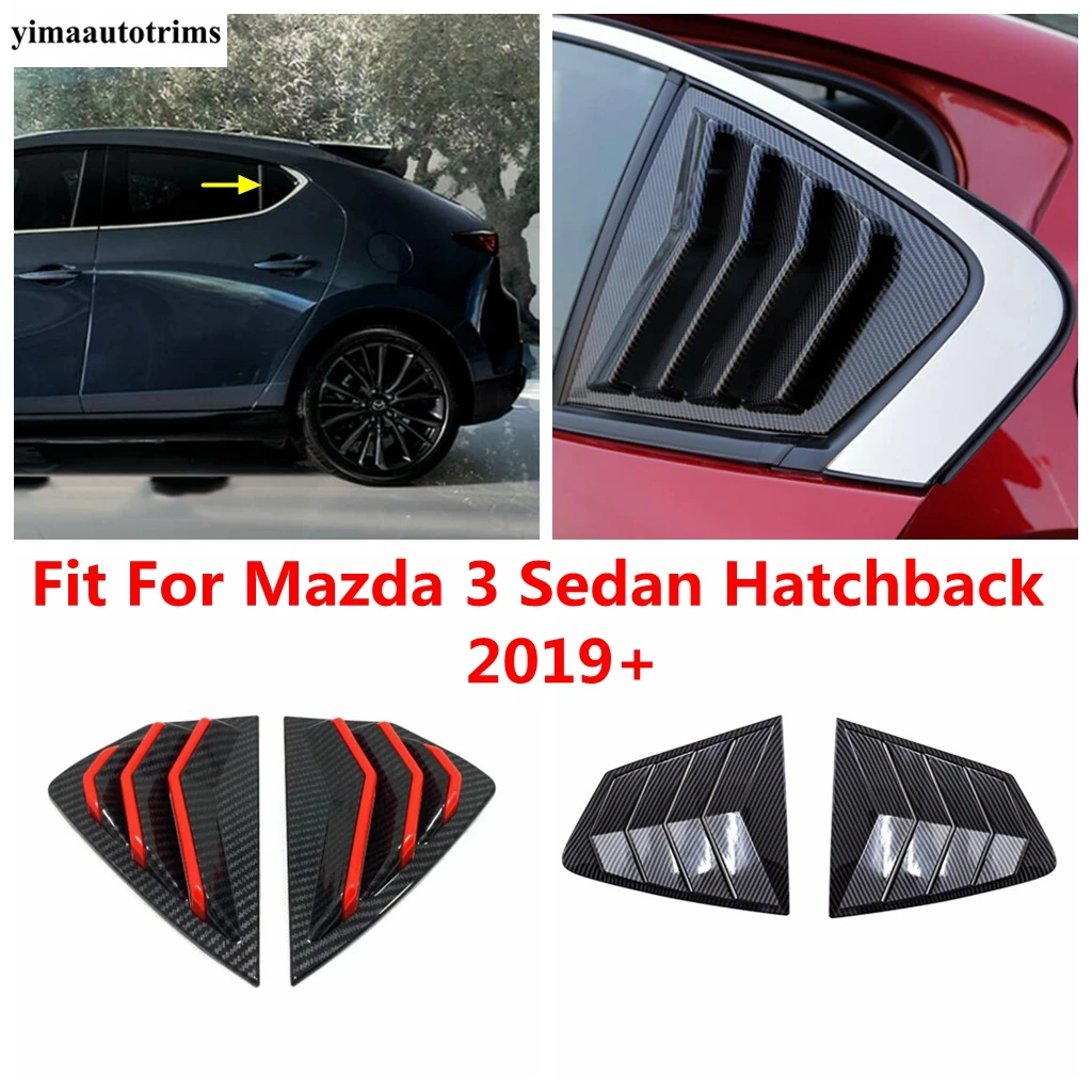 

Rear Window Louver Shutter Sun Shade Side Air Panel Decoration Cover Trim Accessories For Mazda 3 Sedan Hatchback 2019 - 2022