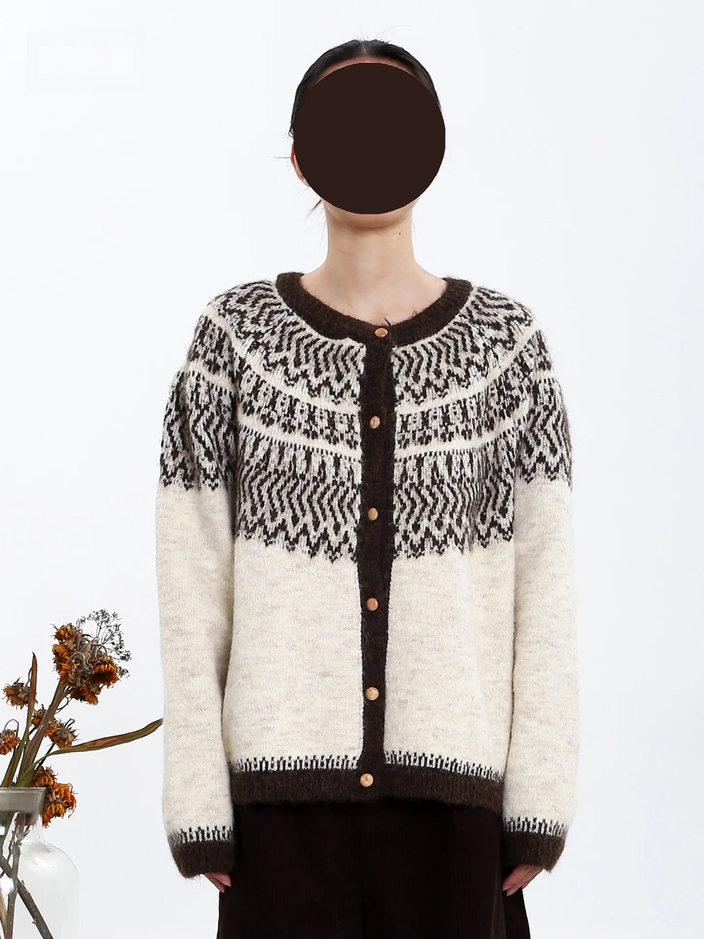 

Женский кардиган-свитер Color Blo: Оригинальный теплый многослойный кардиган, модный, маленький размер, зимняя новинка, повседневный стиль