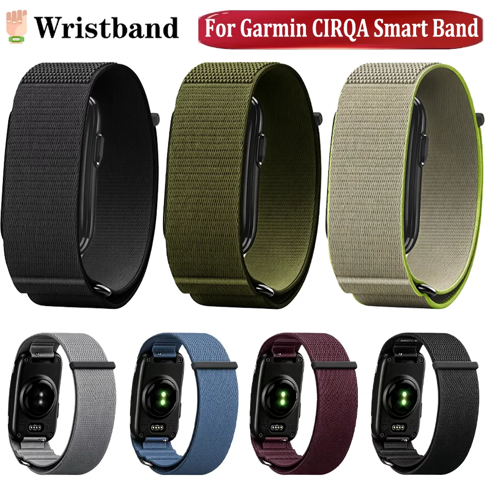 Official Nylon Loop Strap For Garmin CIRQA Smart Band Sport Breathable Adjustable Wristband For Garmin CIRQA Smart Band Bracelet