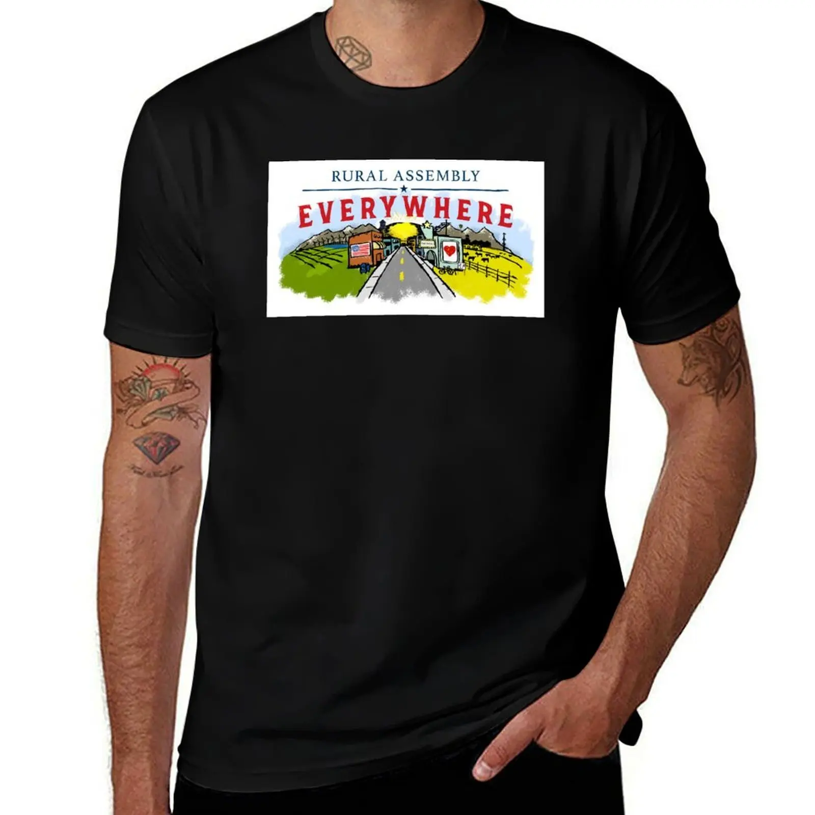 Rural Assembly Everywhere T-Shirt Fashion Casual Short Sleeve T-Shirt