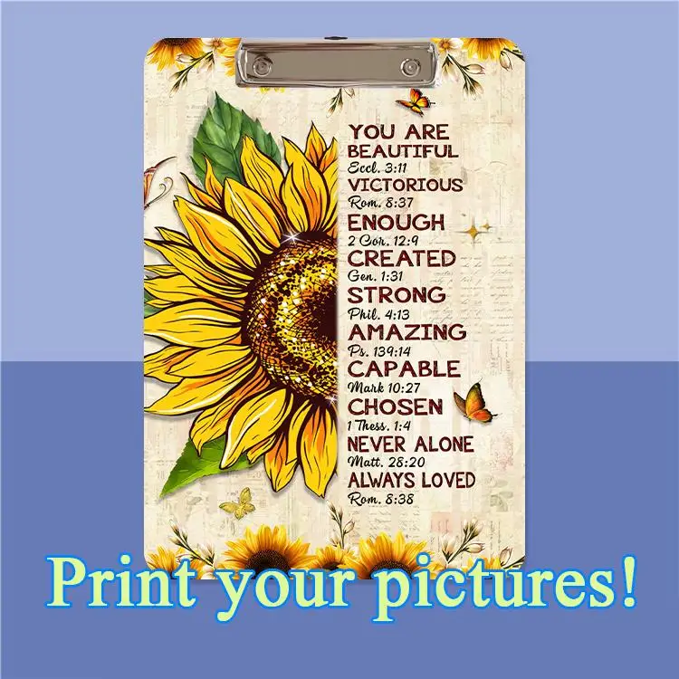 

1pc Clear A4 Clipboard Customized Documents Holder For Studens Friends Personalized Photo Logos Gift For Granddaughter Family