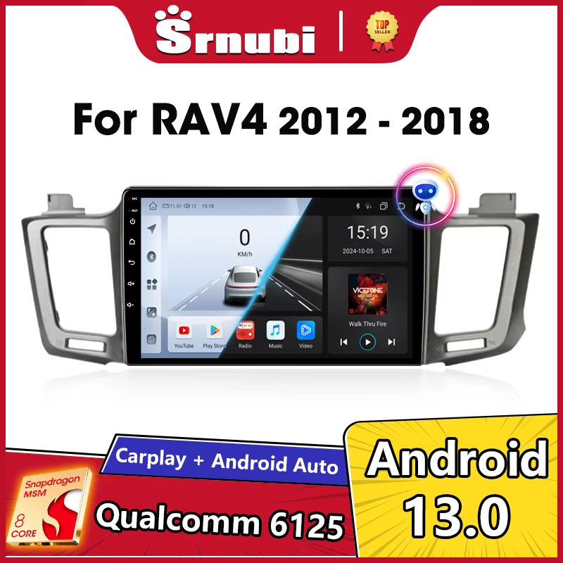 

Srnubi 2 Din Android 13 Carplay Car Radio for Toyota RAV4 RAV 4 2012 - 2018 Multimedia Player GPS Stereo 4G 2din Autoradio DVD