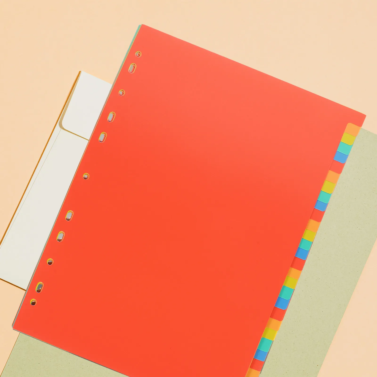

31 Sheets A4 Tear Resistant Binder Dividers with Color Coded Tabs for Quick Section Sorting Binder Paper Divider Office School