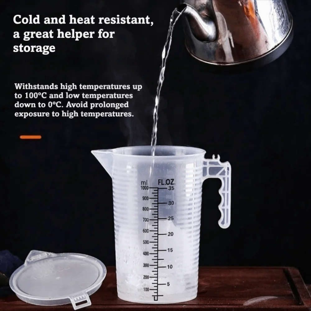 100/250/500/1000/2000/5000ML Measuring Cup with Scale with Lid Large Capacity Liquid Container Thickened Clear Beaker - view 3