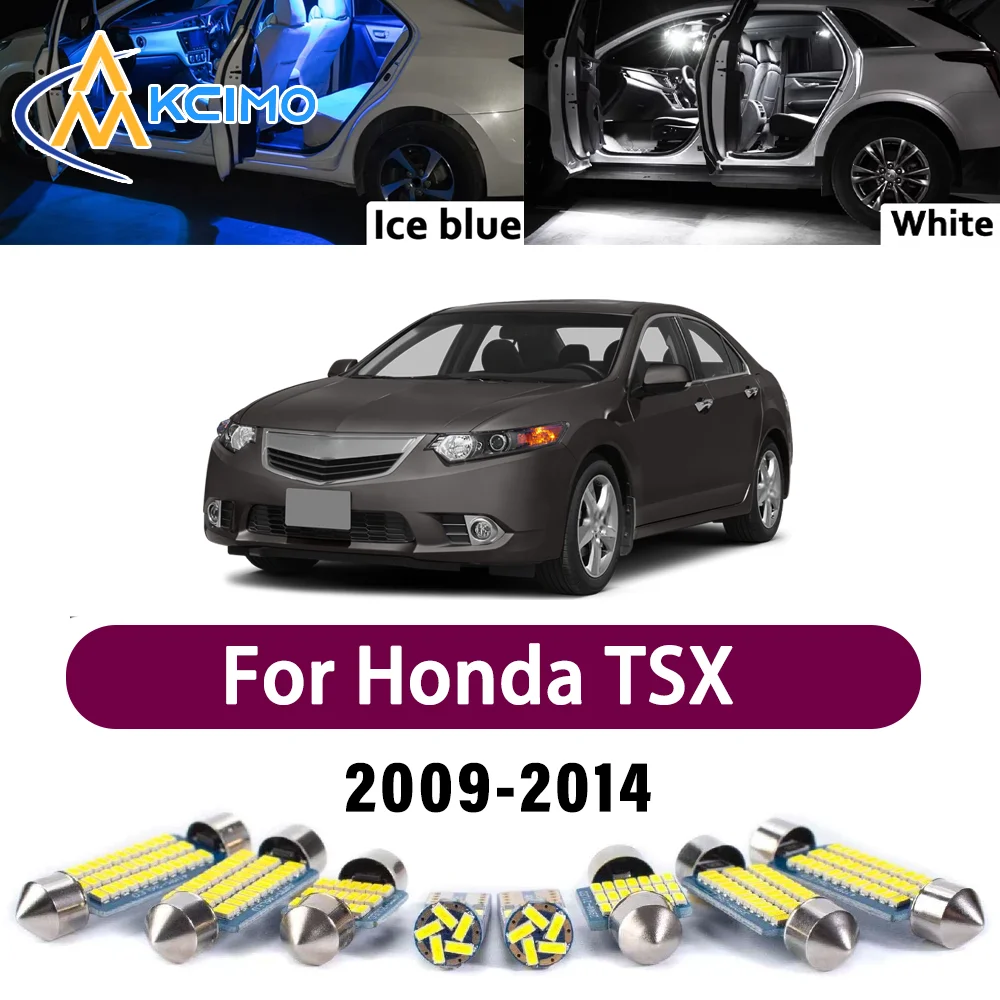 

Premium LED Interior Lighting Kit for Honda TSX 2009-2014 2010 2011 2012 High-Quality Error-Free Dome Map Trunk Auto Lamps