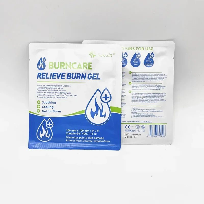 10PCSBurn Dressing Gel per la cura delle ustioni di emergenza raffreddamento e lenitivo idrogel medicazione per ferite Gel d'acqua per debridment Burn pronto soccorso