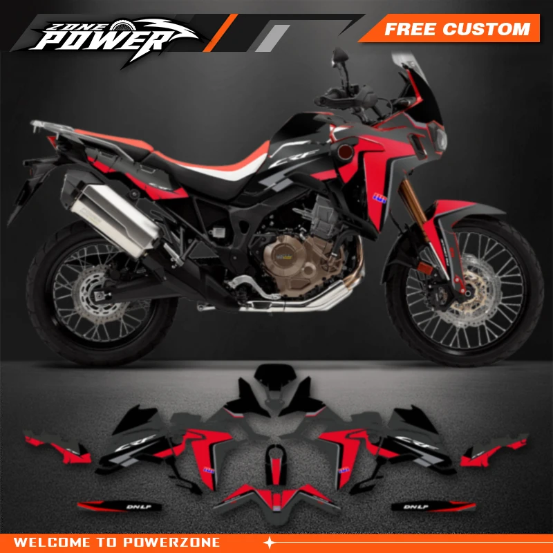 Powerzone Custom Graphics Decals Stickers Kit For Honda CRF1000L AFRICA TWIN Motorcycle 01