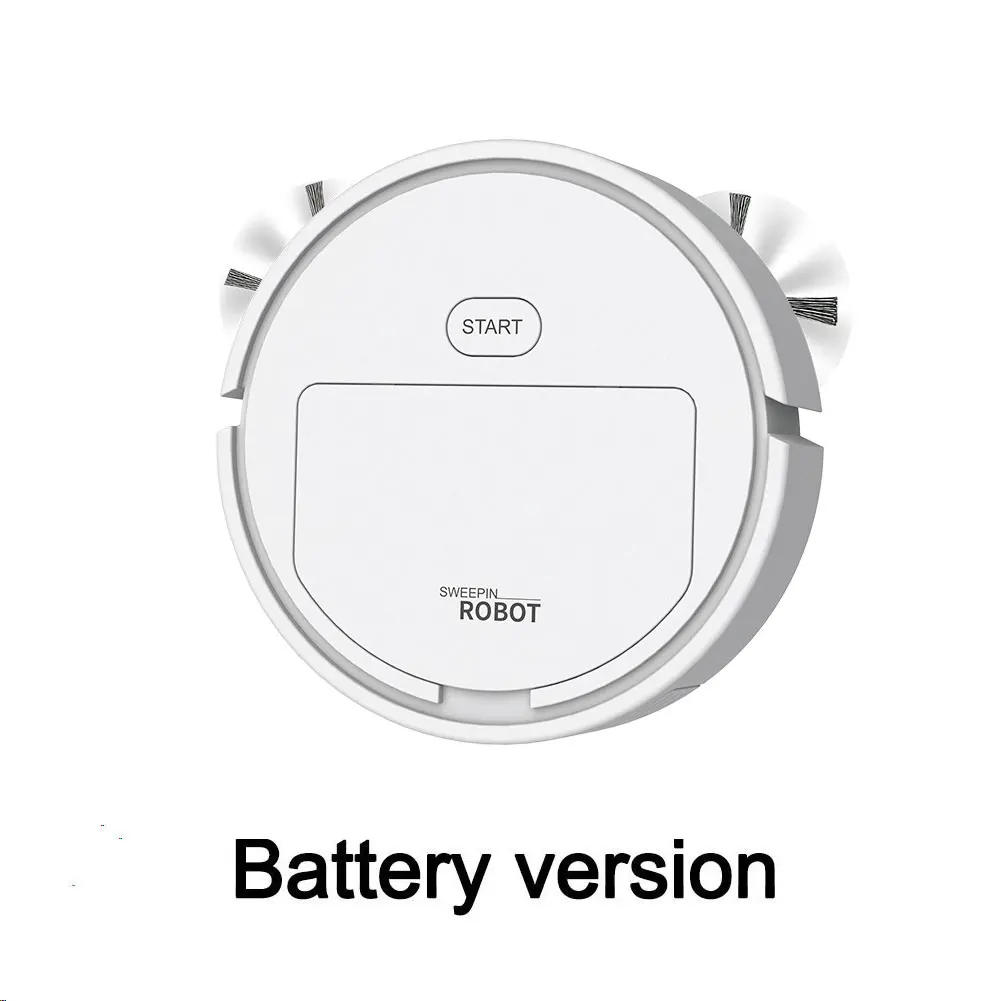 Round Robot Vacuum Cleaner Designed for Small Apartments Compact Body Double Sided Brushes Improve Edge Dust Removal