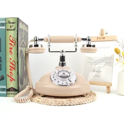New Arrival Vintage Golden Bronze Voice Recording Telephone Guestbook Rotary Keypad Audio Guest Book Phone Antique Telephone