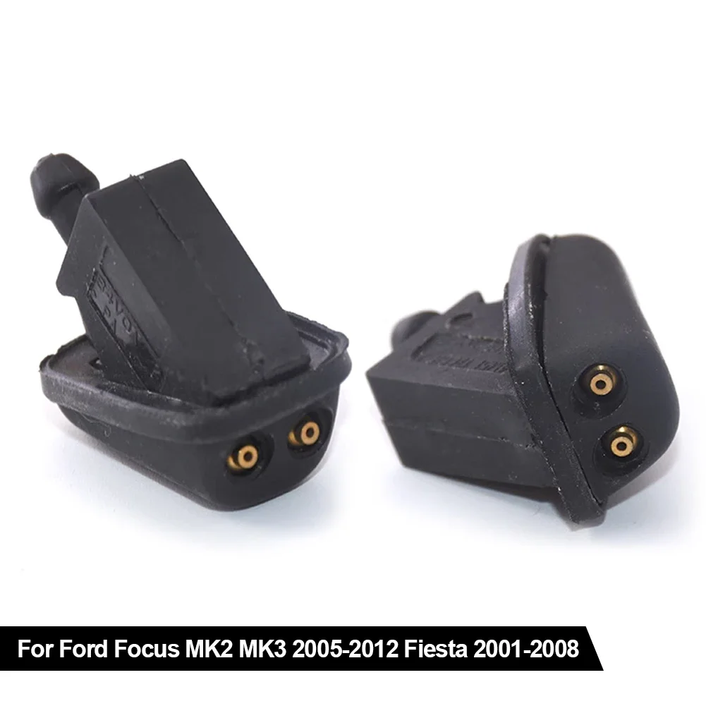 

For Ford Focus MK2 MK3 2005-2012 Fiesta 2001-2008 2pcs 1/2 Hole Car Front Windshield Washer Jet Nozzles Windscreen Wiper Sprayer