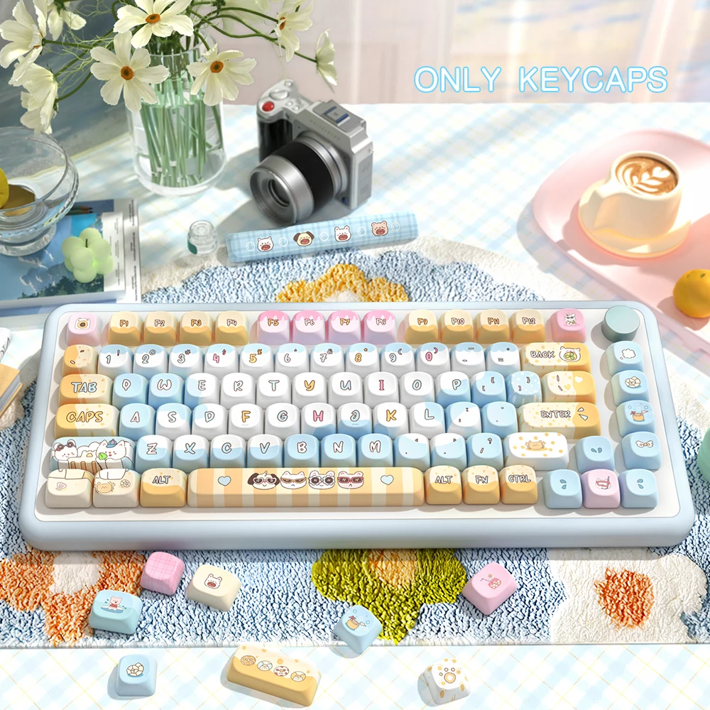 145 Keys Seaside theme Keycap Dye Sub PBT MOA Profile Keycaps For Cherry Mx Switch Mechanical Keyboard MCA key caps Customs DIY