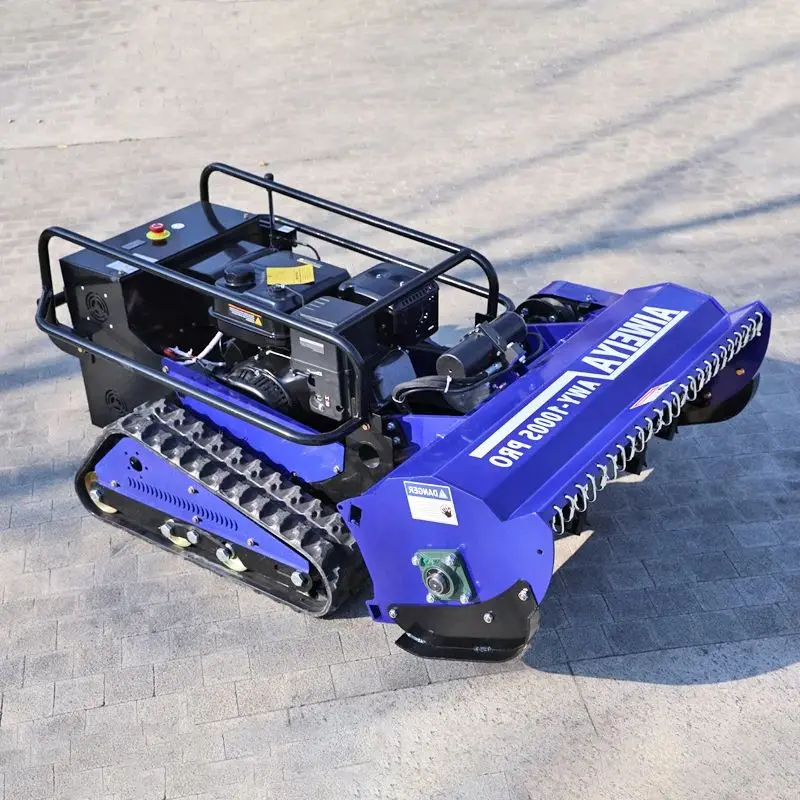 Customized industrial automatic cordless robot flail mower global distribution remote control cutting machine