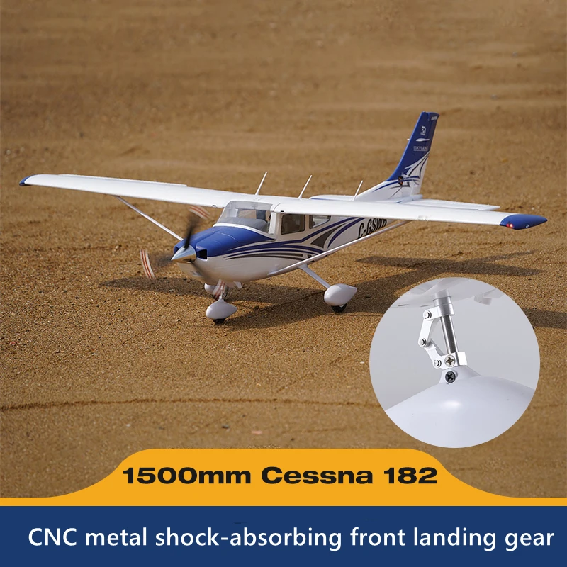 FMSRC RC Airplane Plane 1500MM 1.5M Cessna 182 Sky Trainer 5CH with flaps Trainer Beginner Model Aircraft Avion Floats Optional