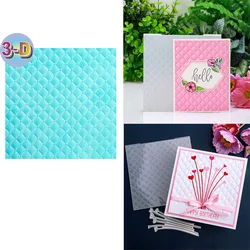 Padded Quilt 3D Embossing Folder and Matching Dies for Adding Textured Detail To Paper Crafting Card Making Supplies
