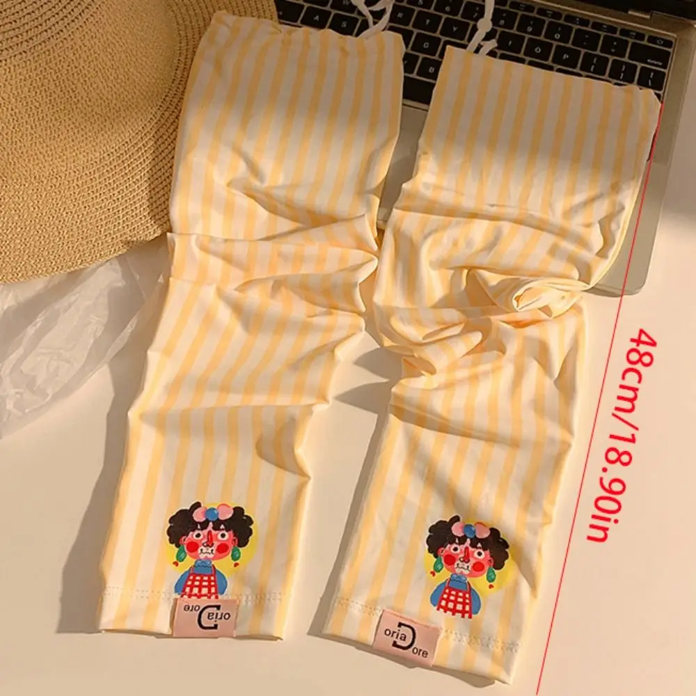 Милые анти-УФ-мультяшные рукава из ледяного шелка, свободные милые солнцезащитные рукава, перчатки с длинными рукавами, солнцезащитные велосипедные перчатки, летние