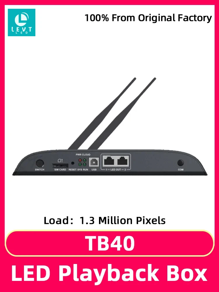 Novastar kotak pemutar Multimedia TB40, prosesor Video layar tampilan LED modul warna penuh HUB75 pengontrol WiFi Port USB