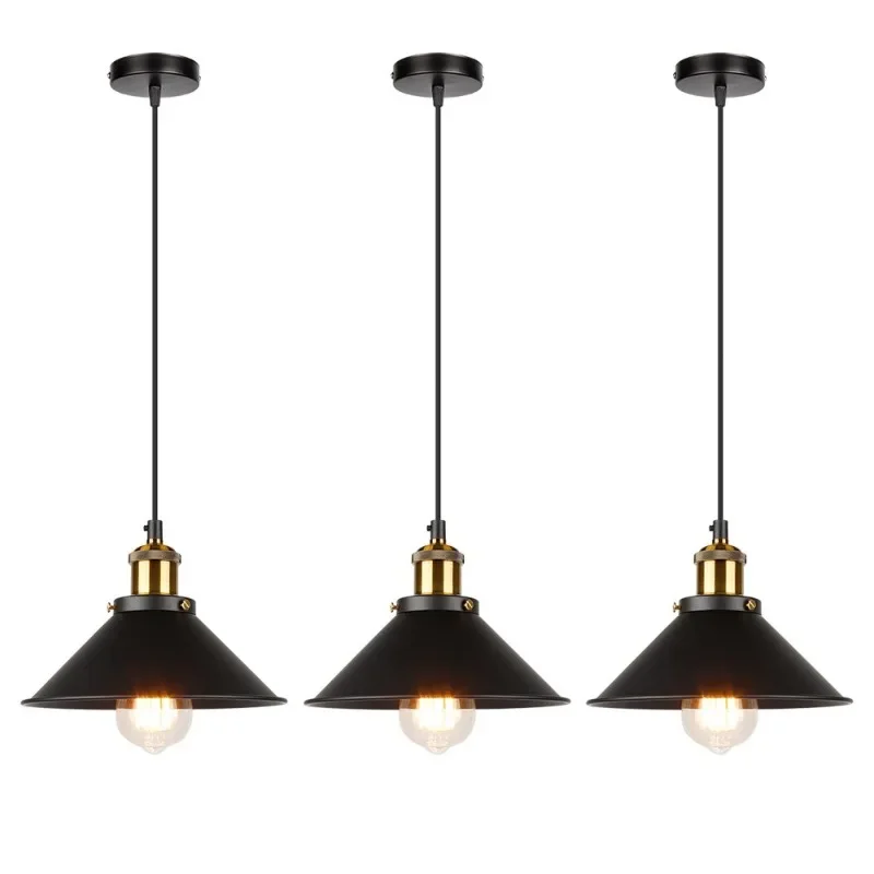 Vintage Industrial Pendant Light, Lâmpada pendurada para cozinha, sala de jantar, restaurante, luminária de quarto, E26, E27 Base