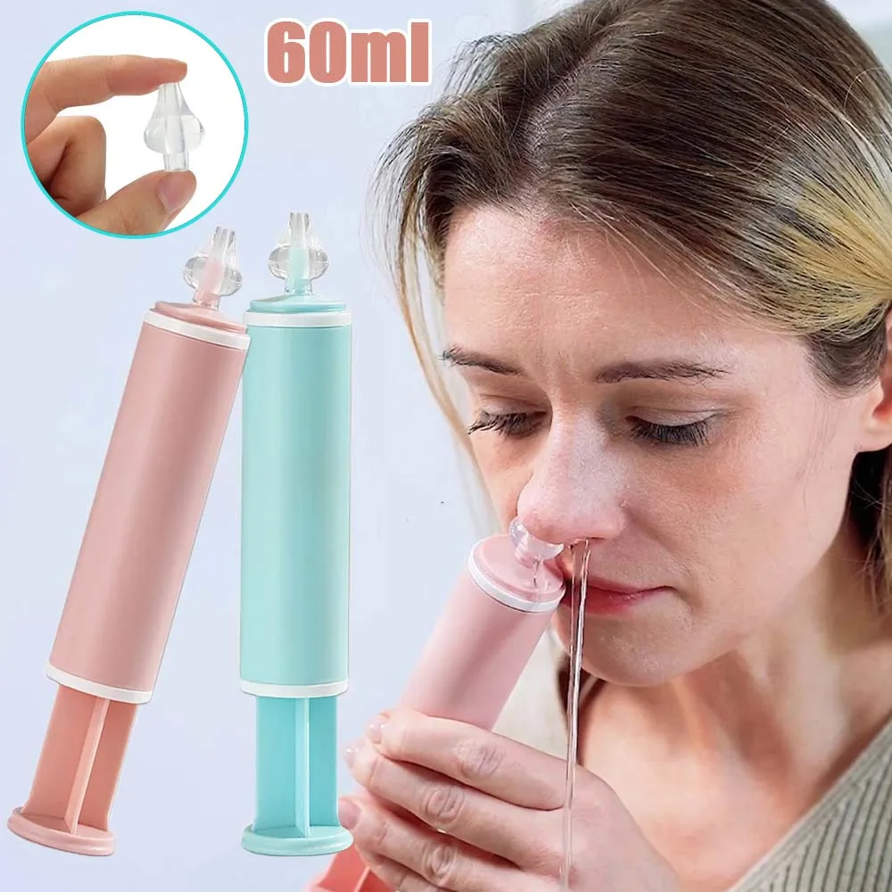 

Ирригатор для носа, 60 мл, бутылочка для промывания носа, очиститель для носа, защита для носа, избегайте аллергического ринита, портативный Neti для взрослых и детей