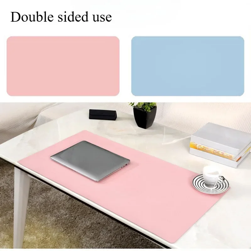1PC PULeather mouse pad, office desk pad, solid color minimalist computer pad, large/medium/small anti slip study pad
