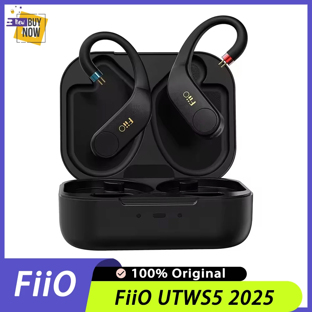 FiiO UTWS5 2025 سماعات أذن لاسلكية حقيقية هوك سماعة بلوتوث مرحبا الدقة 96 كيلو هرتز/24 بت سماعة LDAC-MMCX/0.78 2 دبابيس محمولة للكمبيوتر الشخصي