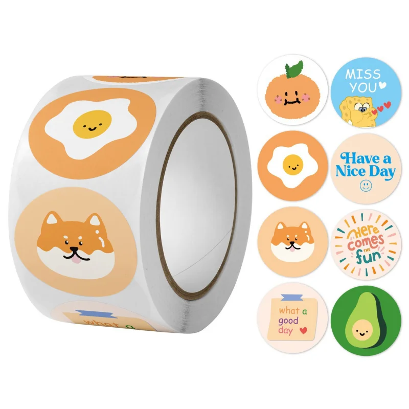 Custom. Factory 500 Stickers Cartoon Sealed Packaging Decoration Notebook Retro Label Cute Stickers