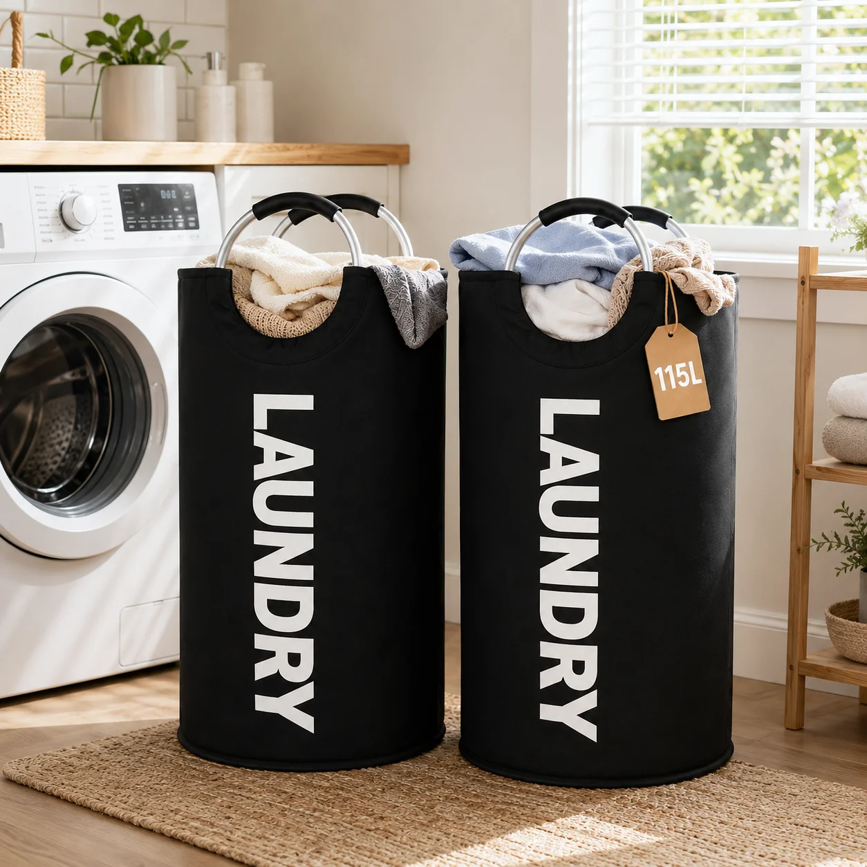 Water Bag Collapsible - 2-pack extra grote wasmand van 115