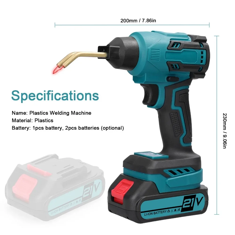 18V Cordless Plastic Welder Gun Hot Stapler Welding Machine Car Bumper Soldering Iron Shaft Clamps Repair Kit for Makita Battery