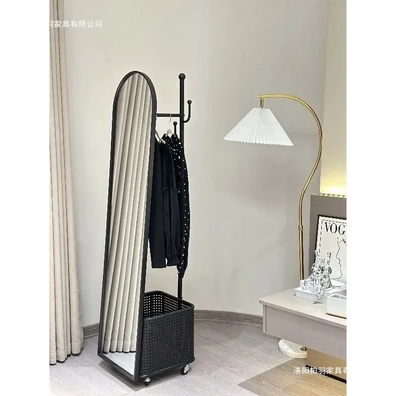 DSA full body mirror rotating full-length mirror fitting mirror mobile floor hanger floor  integrated coat rack